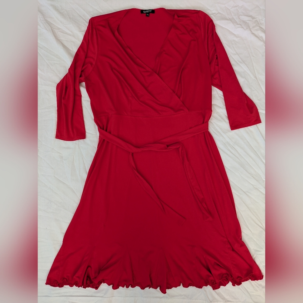 Women's Red Wrap Dress